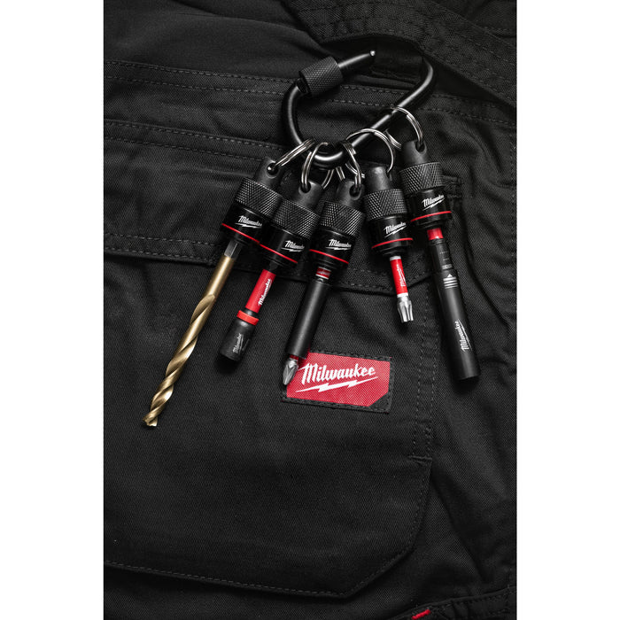 Milwaukee 4932502117 5 Piece SHOCKWAVE Impact Duty Carabiner Set