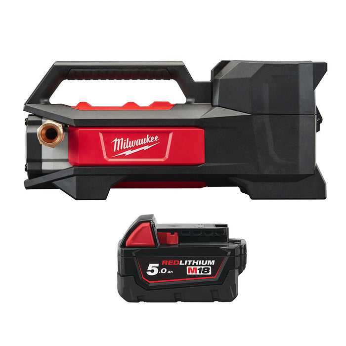 Milwaukee M18BTP-0+M18B5 Kit - 18V Compact Transfer Pump + M18B5 5.0Ah Li-ion Battery