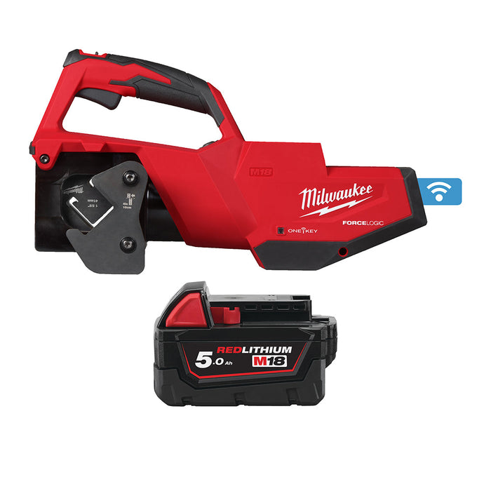 Milwaukee M18STSO-0B+M18B5 Kit - 18V FORCE LOGIC Strut Shear with Tool Bag + M18B5 5.0Ah Li-ion Battery