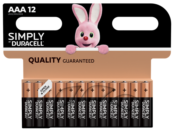 Duracell SIMPLY AAA LR03 | 12 Pack - westbasedirect.com