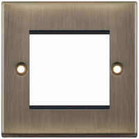 Selectric 7M-11 7M-PRO 2 Aperture Euro Media / Data Plate - Antique Brass