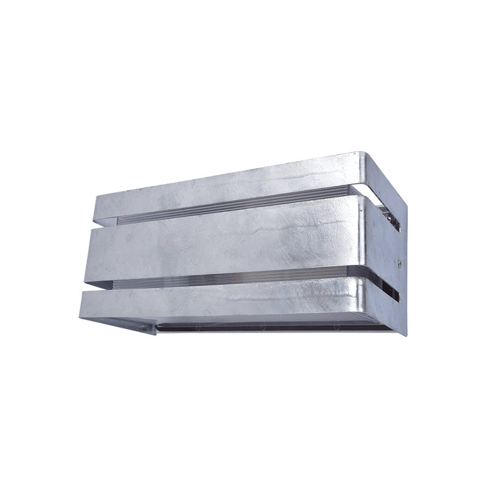 Lutec 5011602461 VIDAR IP54 E27 Outdoor Wall Light - Galvanised Steel (Lamp Not Included)