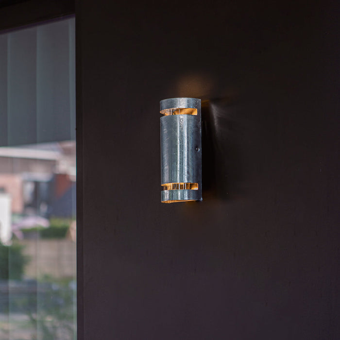 Lutec 5011701461 RAN IP54 GU10 Outdoor Up/Down Wall Light - Galvanised Steel (Lamp Not Included)