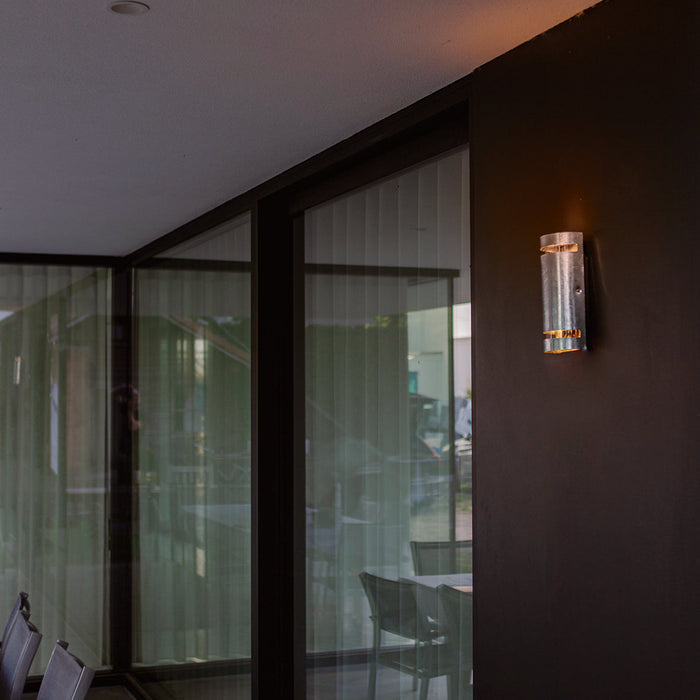Lutec 5011701461 RAN IP54 GU10 Outdoor Up/Down Wall Light - Galvanised Steel (Lamp Not Included)