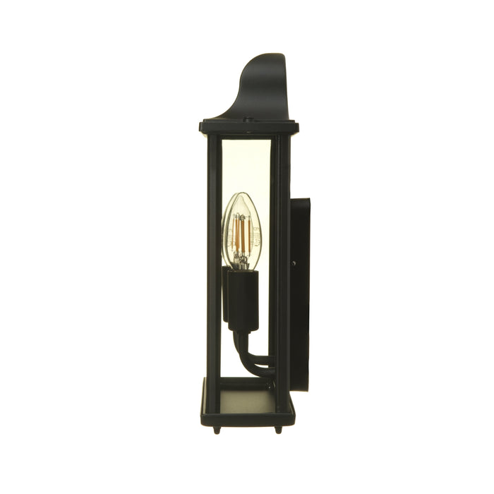 Lutec 5029601425 HOLLY 60W IP44 E14 Twin Outdoor Wall Light - Matt Black (Lamp Not Included)