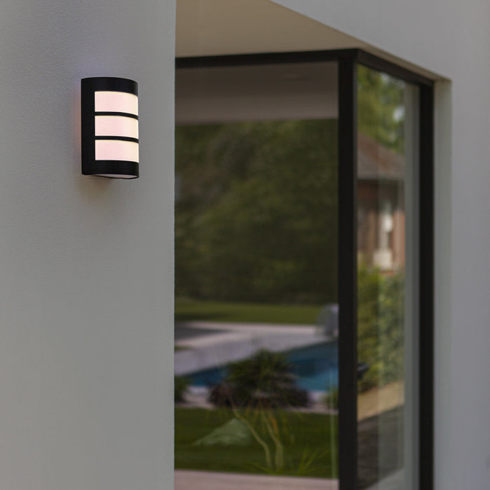 Lutec 5043104424 NILA IP44 E27 Outdoor Wall Light - Dark Grey (Lamp Not Included)