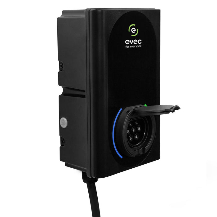 EVEC EDC01 PowerPair Dual Wall Mounted Smart EV Charger 7.4kW Single Phase Universal Socket & Tethered Type 2