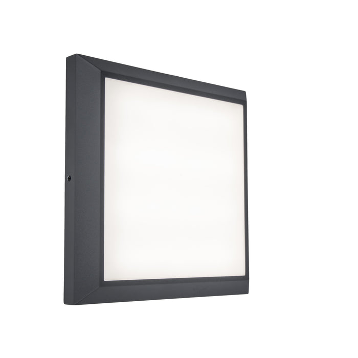 Lutec 5102101118 HELENA 14.8W IP54 LED Wall or Ceiling Light 4000K - Dark Grey