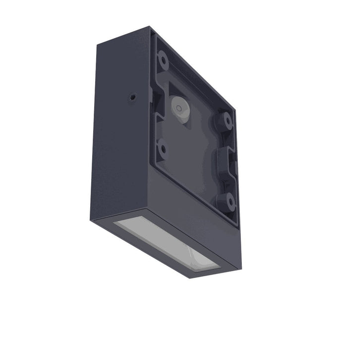 Lutec 5104001118 GEMINI XF 7.4W IP54 LED Outdoor Wall Light 4000K - Dark Grey