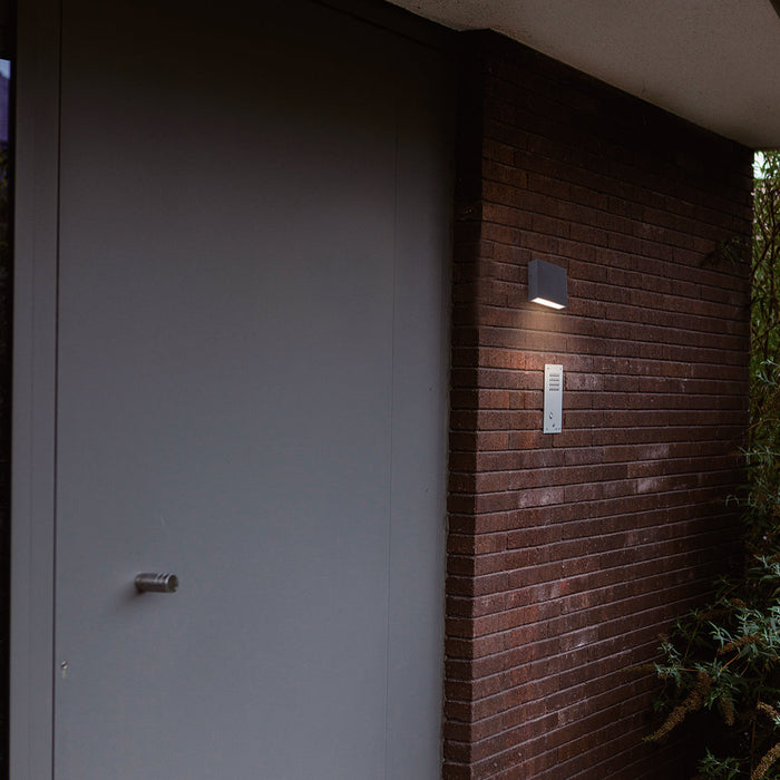 Lutec 5104002012 GEMINI XF 7.4W IP54 LED Outdoor Wall Light 3000K - Matt Black