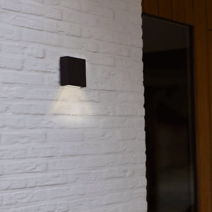 Lutec 5104002012 GEMINI XF 7.4W IP54 LED Outdoor Wall Light 3000K - Matt Black