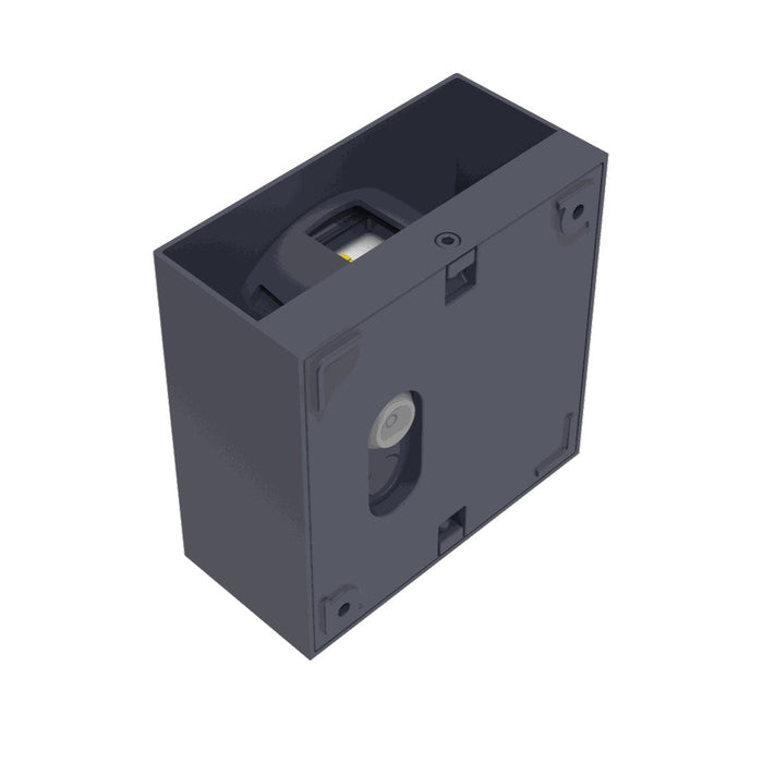 Lutec 5104005118 GEMINI BEAMS 7.5W IP54 LED Outdoor Up/Down Wall Light 4000K - Dark Grey