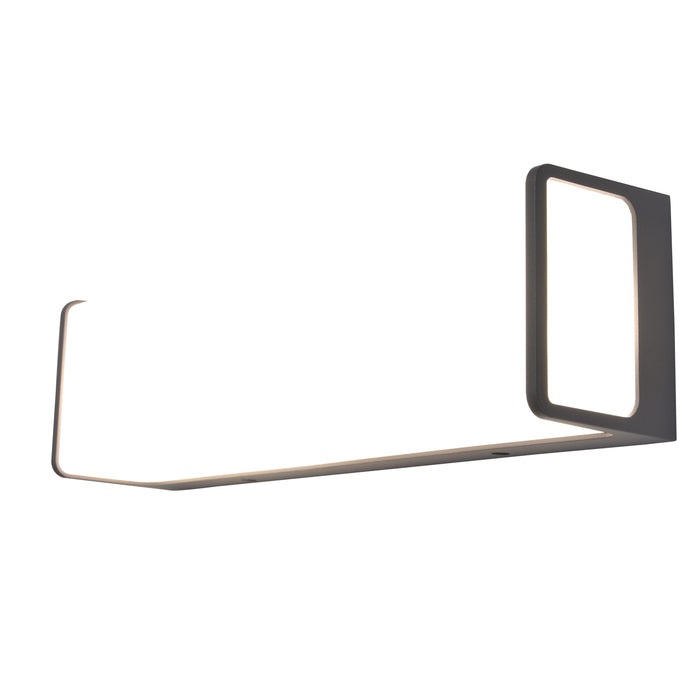 Lutec 5107401125 DOBLO 24.5W IP54 LED Outdoor Wall Light 4000K - Dark Grey