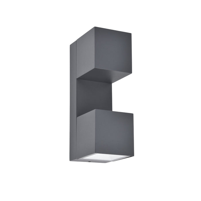 Lutec 5117401118 FARI 10W IP54 LED Outdoor Wall Light 3000K c/w Adjustable Heads - Dark Grey