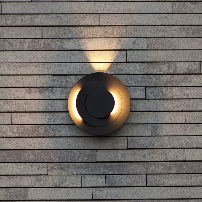 Lutec 5137701118 MOOV 7.8W IP54 LED Outdoor Wall Light 3000K - Dark Grey