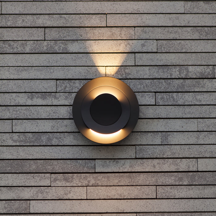 Lutec 5137701118 MOOV 7.8W IP54 LED Outdoor Wall Light 3000K - Dark Grey