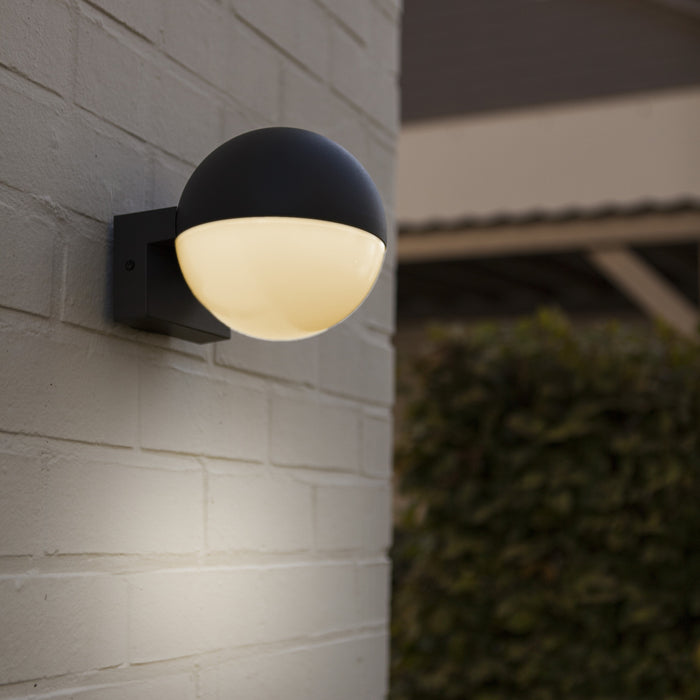 Lutec 5138001118 LOOMA IP54 E27 Outdoor Wall Light - Dark Grey (Lamp Not Included)