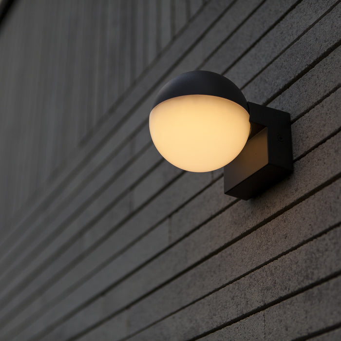Lutec 5138002118 LOOMA 7.8W IP54 LED Outdoor Wall Light 3000K - Dark Grey
