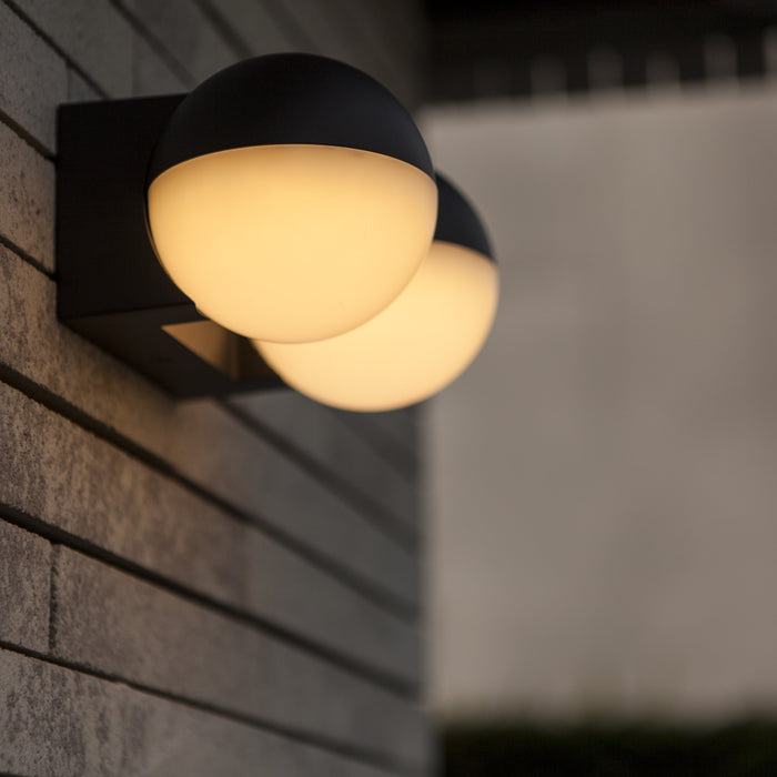 Lutec 5138003118 LOOMA 15.6W IP54 LED Outdoor Adjustable Wall Light 3000K - Dark Grey
