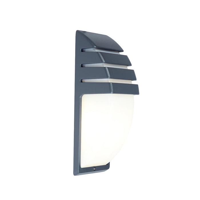 Lutec 5183601118 CITY IP44 E27 Outdoor Wall Light - Dark Grey (Lamp Not Included)