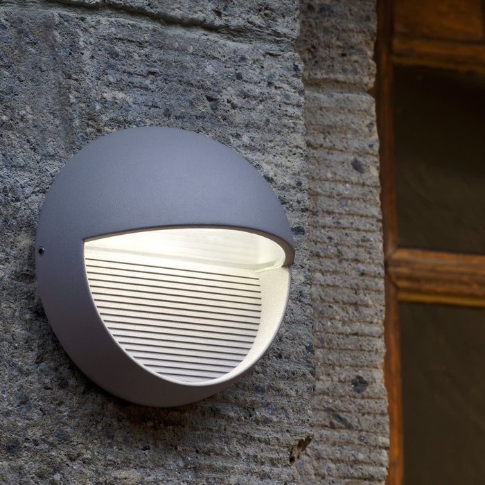 Lutec 5186502118 RADIUS 4.2W IP54 LED Outdoor Wall Light 4000K - Dark Grey