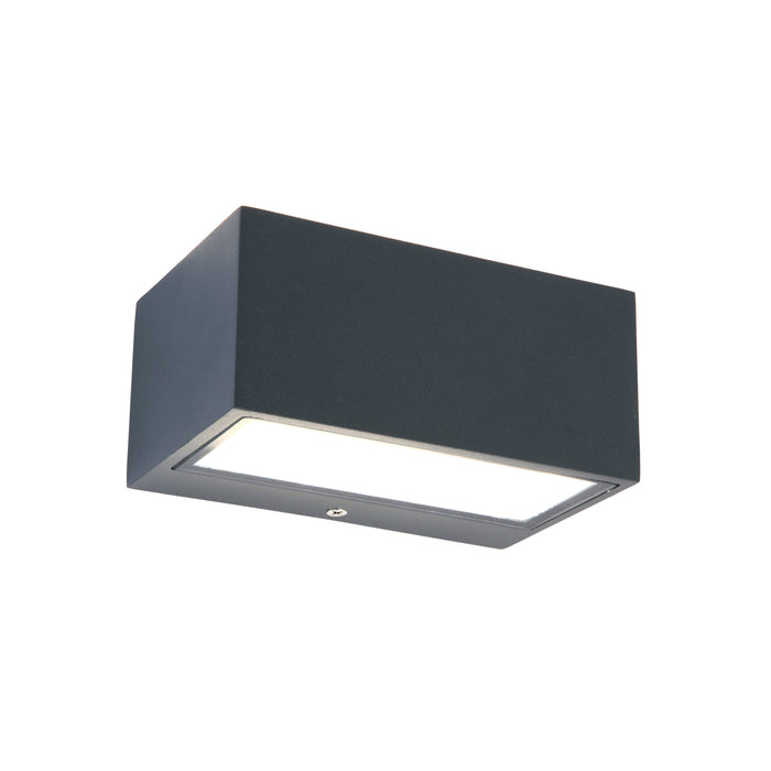 Lutec 5189102118 GEMINI 10.5W IP54 LED Outdoor Wall Light 4000K - Dark Grey