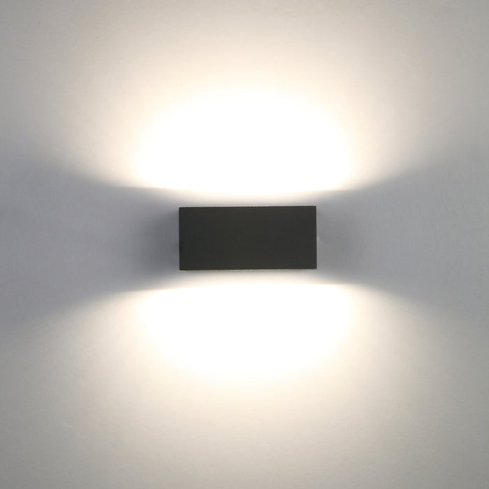Lutec 5189113118 GEMINI 10.5W IP54 LED Outdoor Wall Light 3000K - Dark Grey