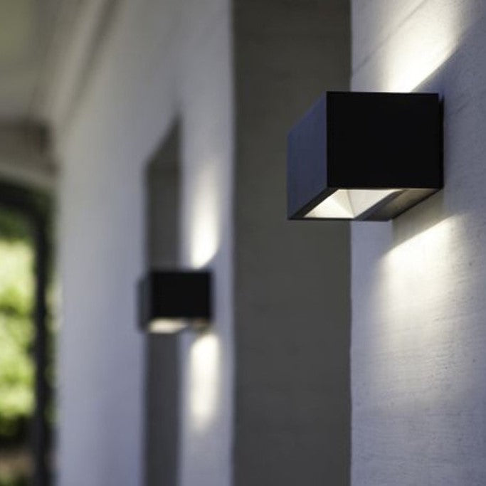 Lutec 5189113118 GEMINI 10.5W IP54 LED Outdoor Wall Light 3000K - Dark Grey
