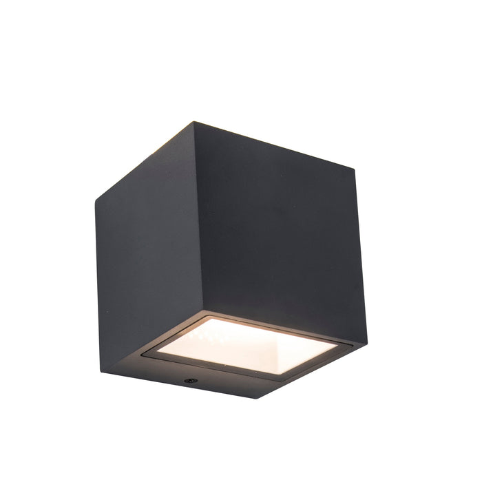 Lutec 5189114118 GEMINI 9W IP54 LED Outdoor Wall Light 4000K - Dark Grey