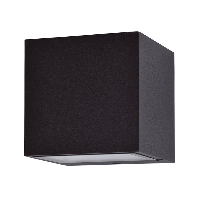 Lutec 5189125012 GEMINI 9W IP54 LED Outdoor Square Wall Light 3000K - Matt Black