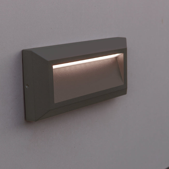 Lutec 5191602118 HELENA 14W IP54 LED Surface Mounted Brick Light 4000K - Dark Grey