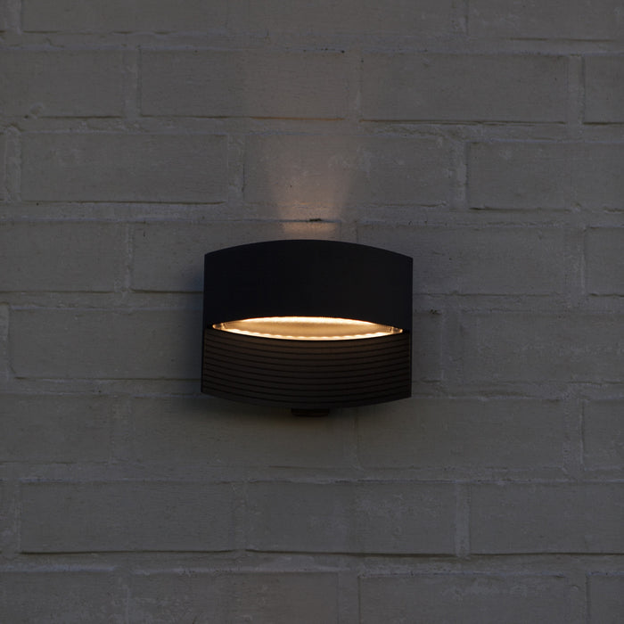 Lutec 5193201012 LOTUS 8.5W IP54 LED Outdoor Wall Light 3000K - Matt Black