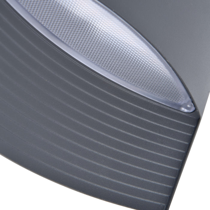 Lutec 5193201118 LOTUS 8.5W IP54 LED Outdoor Wall Light 3000K - Dark Grey