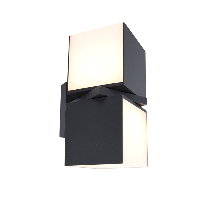 Lutec 5193801118 CUBA 19W IP54 LED Outdoor Wall Light c/w Adjustable Heads 3000K - Dark Grey