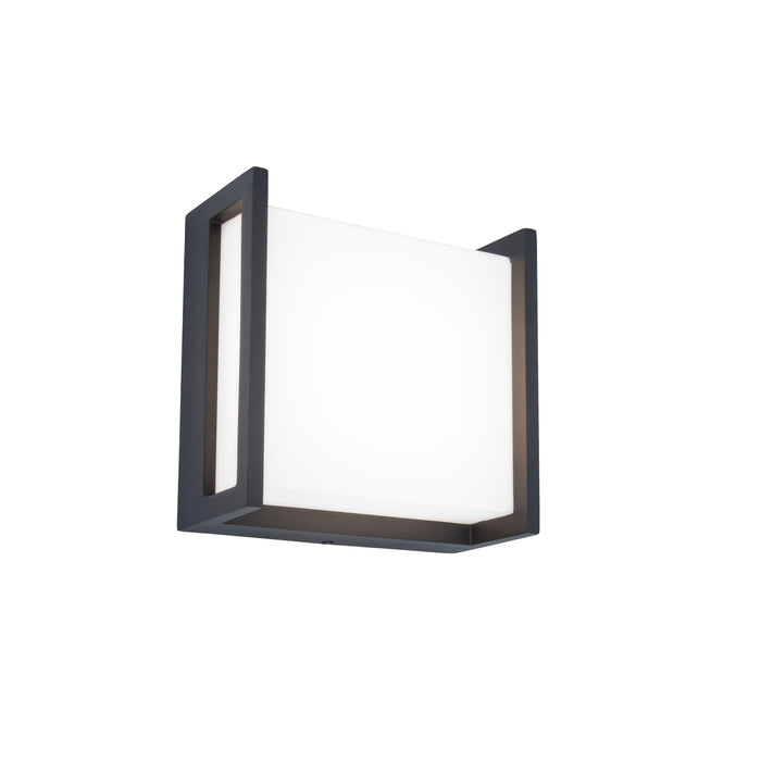 Lutec 5195401118 QUBO 7.8W IP54 LED Outdoor Wall Light 3000K - Dark Grey