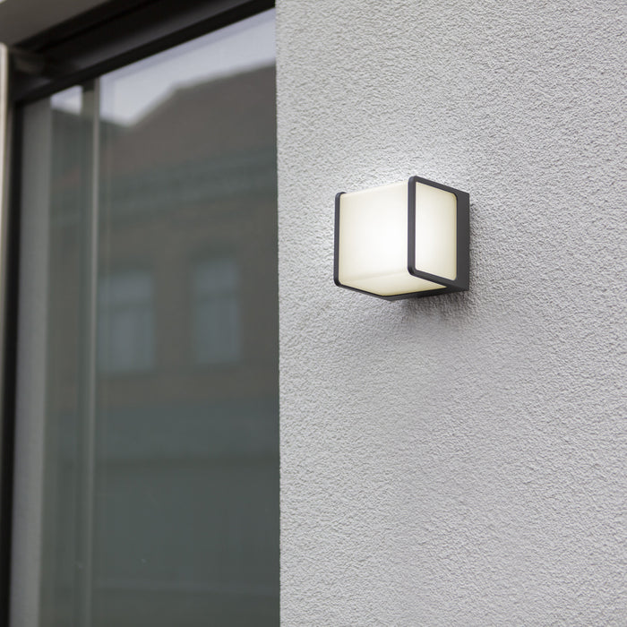 Lutec 5197002125 DOBLO 14.5W IP54 LED Outdoor Wall Light 3000K - Dark Grey