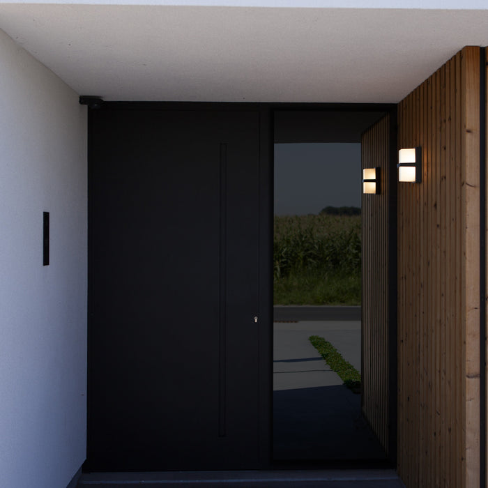 Lutec 5197401118 STELA 14W IP54 LED Outdoor Wall Light 3000K - Dark Grey