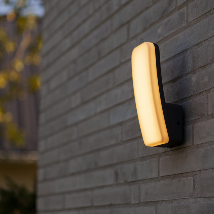 Lutec 5203301345 KITE 8.8W IP54 LED Outdoor Wall Light 3000K - Dark Grey