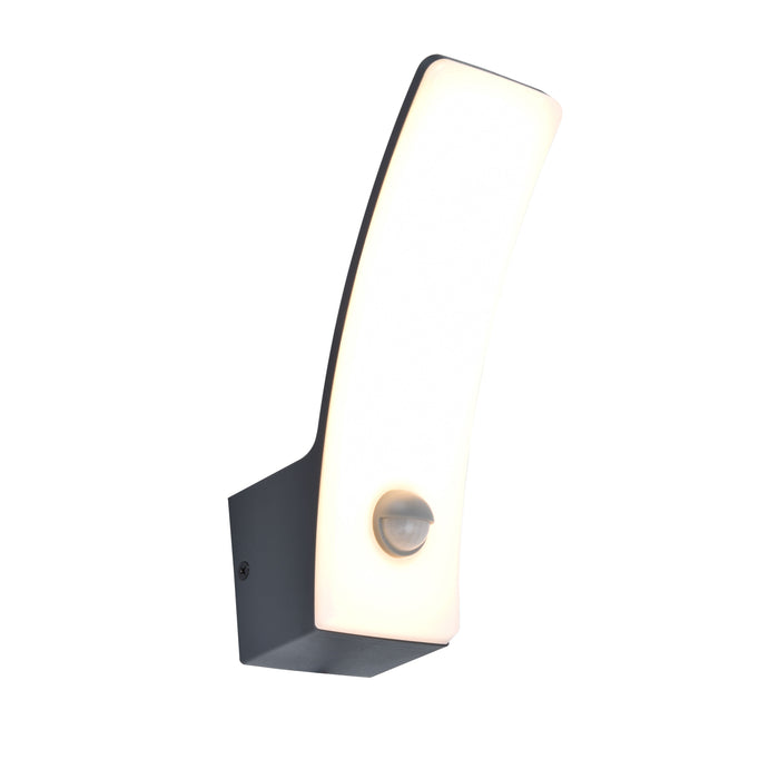 Lutec 5203902335 KILO 11.5W IP44 LED Outdoor Wall Light with PIR 3000K - Dark Grey