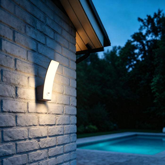 Lutec 5203902335 KILO 11.5W IP44 LED Outdoor Wall Light with PIR 3000K - Dark Grey
