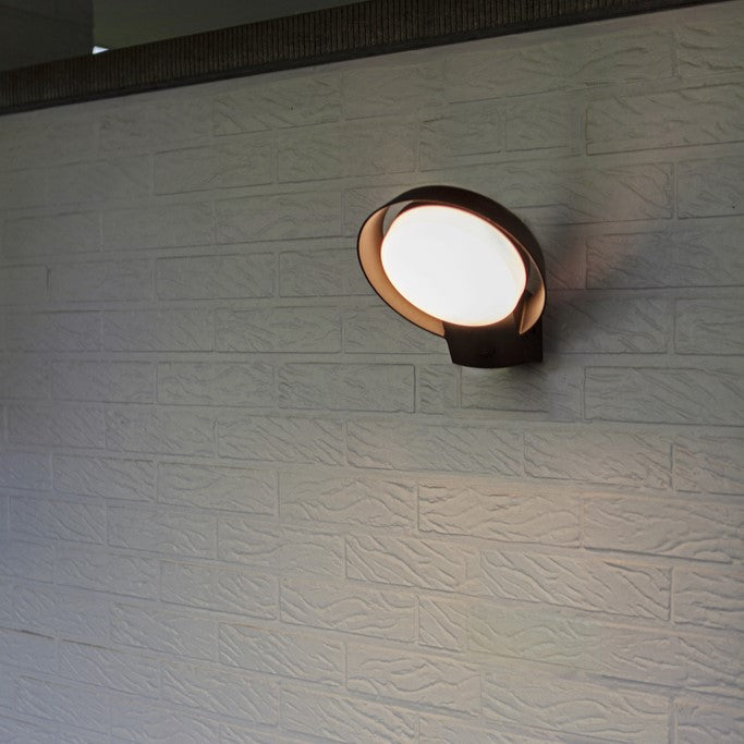 Lutec 5205701118 POLO 15W IP54 LED Outdoor Wall Light 3000K - Dark Grey