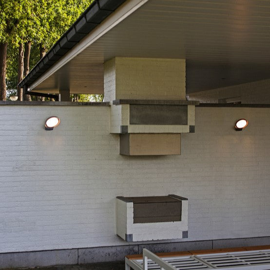 Lutec 5205701118 POLO 15W IP54 LED Outdoor Wall Light 3000K - Dark Grey