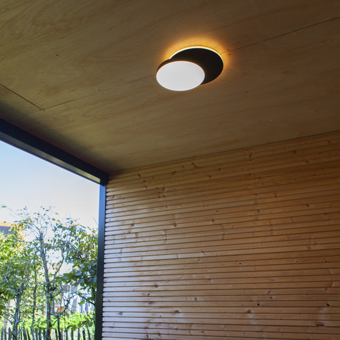 Lutec 5205801012 GOLETA 24.3W IP54 LED Wall or Ceiling Light 3000K/4000K - Dark Grey