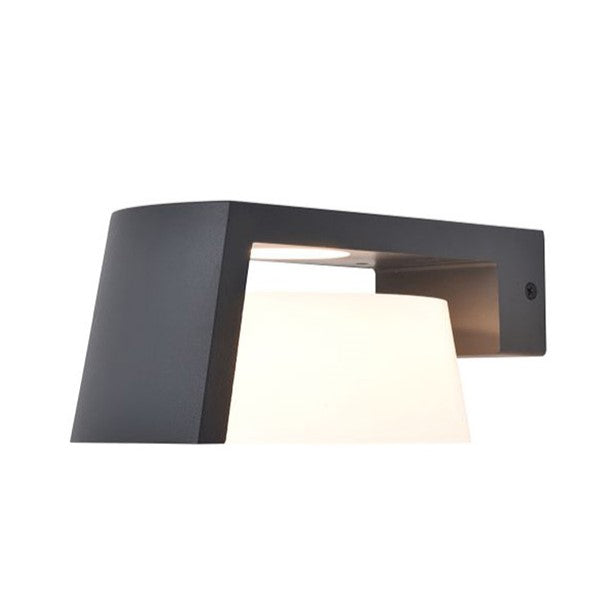 Lutec 5206001118 MOON 11.1W IP44 LED Outdoor Wall Light 3000K/4000K - Dark Grey