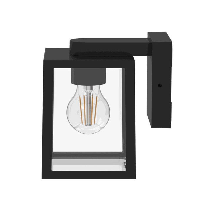 Lutec 5206501012 SHIVA IP44 E27 Outdoor Wall Light - Matt Black (Lamp Not Included)
