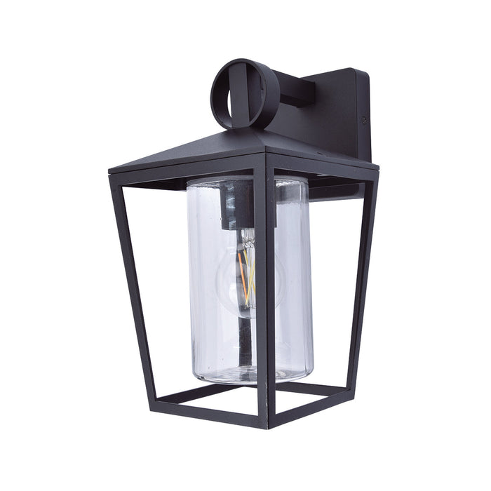 Lutec 5207901012 WEST IP44 E27 Outdoor Wall Light - Matt Black (Lamp Not Included)