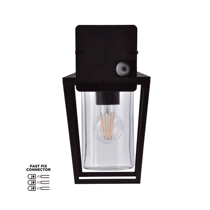 Lutec 5207901012 WEST IP44 E27 Outdoor Wall Light - Matt Black (Lamp Not Included)