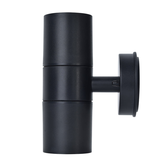 Lutec 5210701330 COASTAL IP44 GU10 Polycarbonate Outdoor Up/Down Wall Light - Black (Lamp Not Included)
