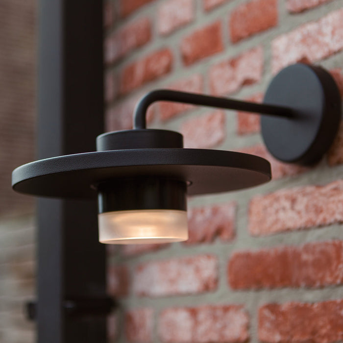 Lutec 5213402012 PLATO 7W IP54 LED Outdoor Wall Light 3000K - Matt Black