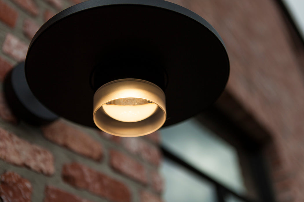Lutec 5213402012 PLATO 7W IP54 LED Outdoor Wall Light 3000K - Matt Black
